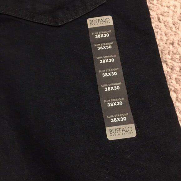 Men's Buffalo David Bitton  Dark Denim Jeans  NWT  Size 38 x 30  Slim Straight - Picture 10 of 13